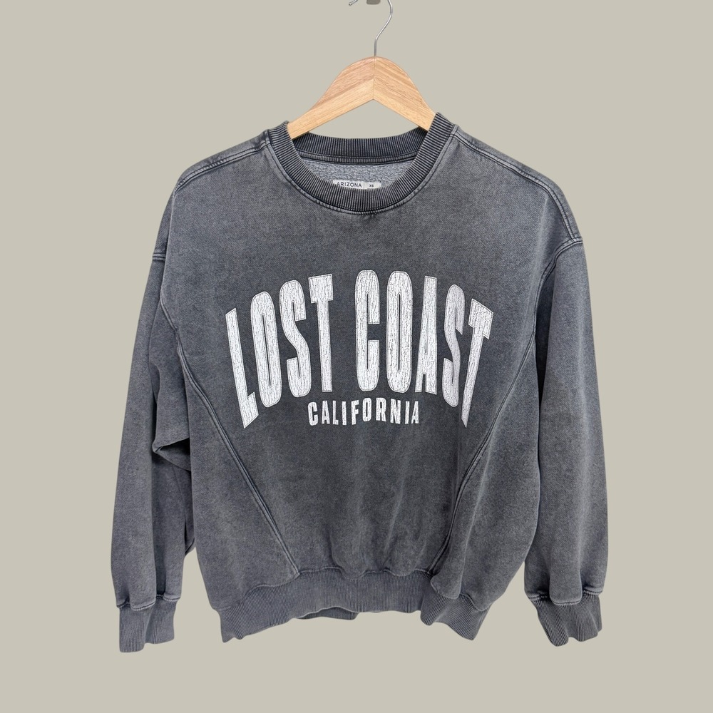Arizona Jean Co Lost Coast California Sweatshirt Gray Acid Wash XS